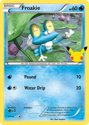Froakie McDonald's 25th Anniversary Pokemon Card