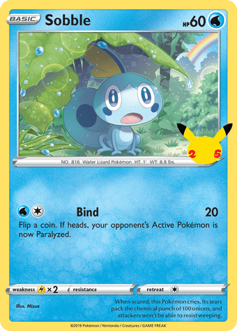 Sobble McDonald's 25th Anniversary Pokemon Card
