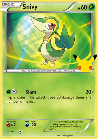 Snivy McDonald's 25th Anniversary Pokemon Card