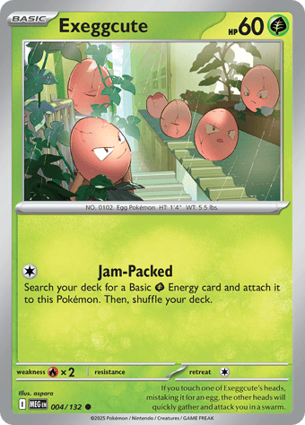 Exeggcute Mega Evolution Pokemon Card