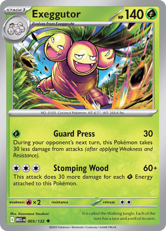 Exeggutor Mega Evolution Pokemon Card