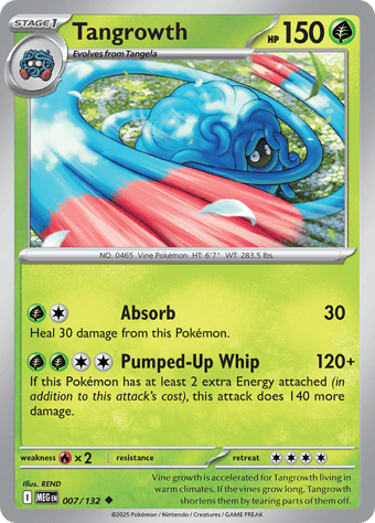 Tangela Mega Evolution Pokemon Card