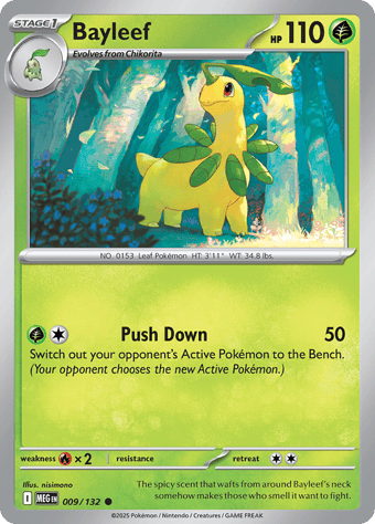 Bayleef Mega Evolution Pokemon Card