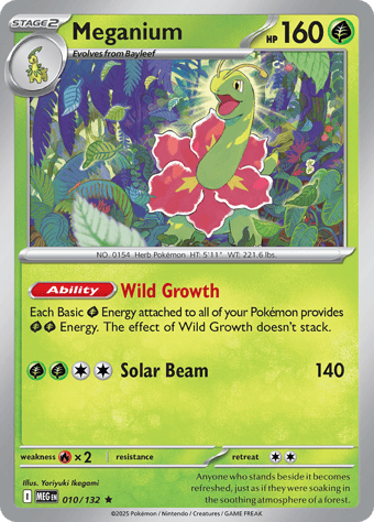Meganium Mega Evolution Pokemon Card