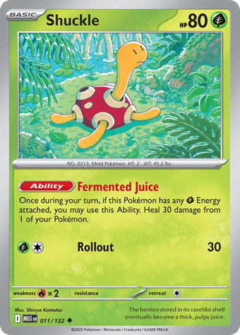 Shuckle Mega Evolution Pokemon Card