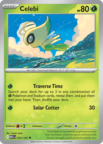 Celebi Mega Evolution Pokemon Card
