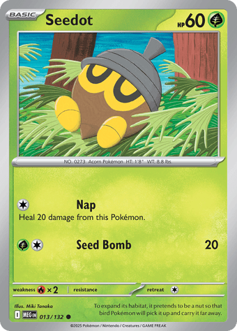 Seedot Mega Evolution Pokemon Card