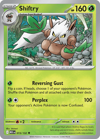 Shiftry Mega Evolution Pokemon Card