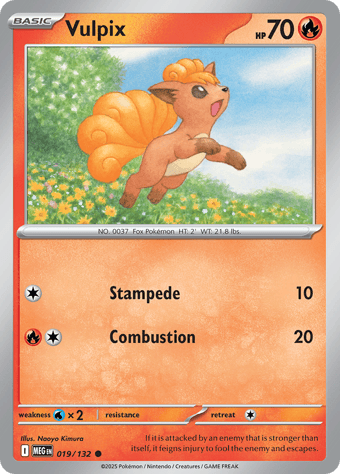 Vulpix Mega Evolution Pokemon Card