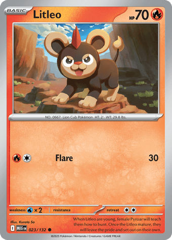 Litleo Mega Evolution Pokemon Card