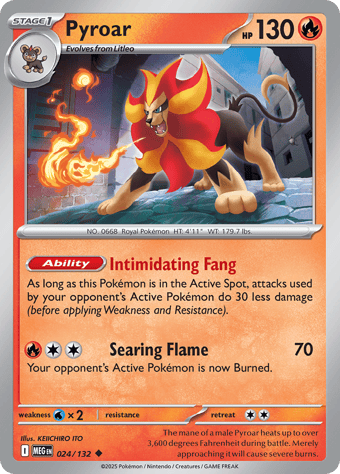 Pyroar Mega Evolution Pokemon Card