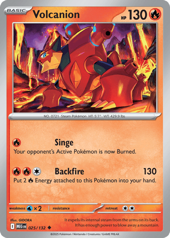 Volcanion Mega Evolution Pokemon Card