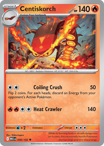 Centiskorch Mega Evolution Pokemon Card