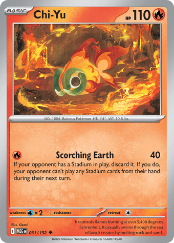 Chi-Yu Mega Evolution Pokemon Card