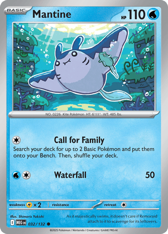 Mantine Mega Evolution Pokemon Card