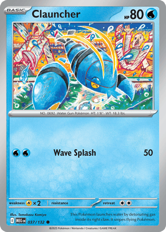 Clauncher Mega Evolution Pokemon Card