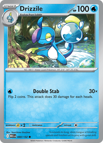 Drizzile Mega Evolution Pokemon Card