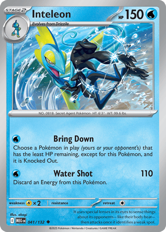 Inteleon Mega Evolution Pokemon Card