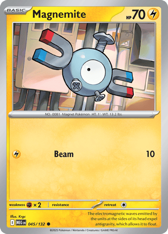 Magnemite Mega Evolution Pokemon Card