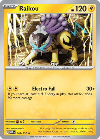 Raikou Mega Evolution Pokemon Card