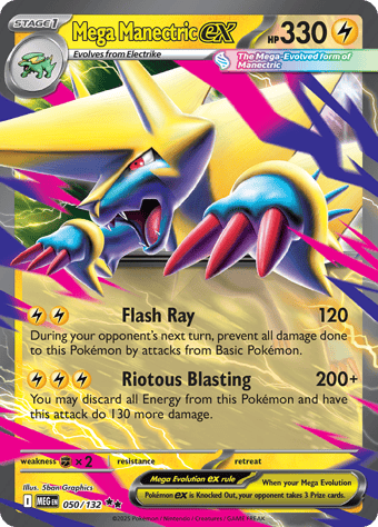 Mega Manectric ex Mega Evolution Pokemon Card