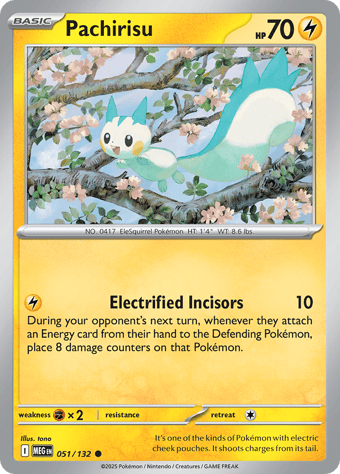 Pachirisu Mega Evolution Pokemon Card