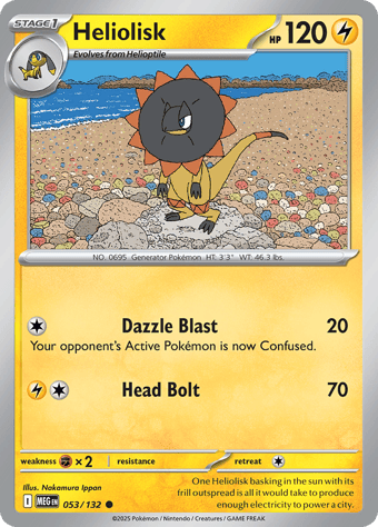 Heliolisk Mega Evolution Pokemon Card