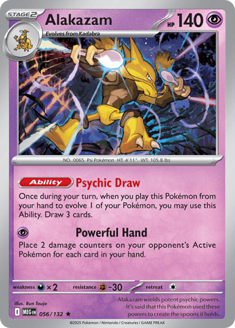 Alakazam Mega Evolution Pokemon Card