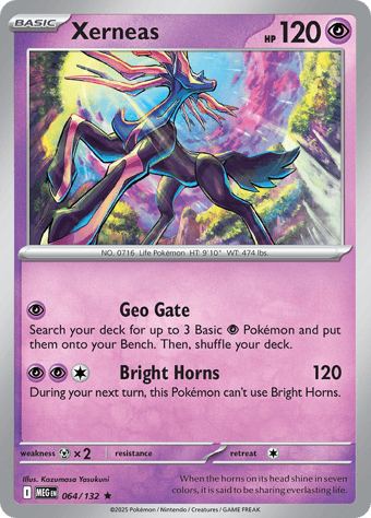 Xerneas Mega Evolution Pokemon Card