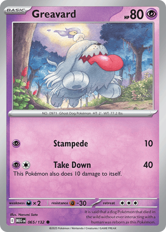 Greavard Mega Evolution Pokemon Card
