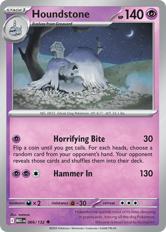 Houndstone Mega Evolution Pokemon Card