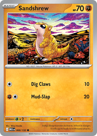 Sandshrew Mega Evolution Pokemon Card
