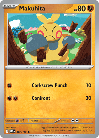 Makuhita Mega Evolution Pokemon Card