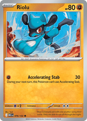 Riolu Mega Evolution Pokemon Card
