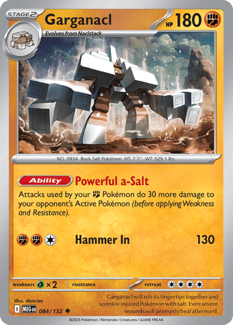 Garganacl Mega Evolution Pokemon Card