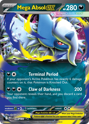 Mega Absol ex Mega Evolution Pokemon Card