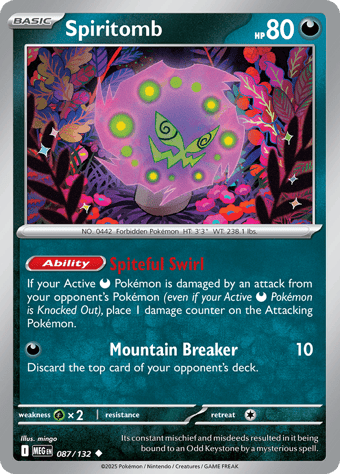 Spiritomb Mega Evolution Pokemon Card