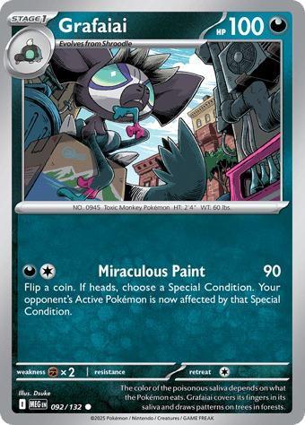 Grafaiai Mega Evolution Pokemon Card