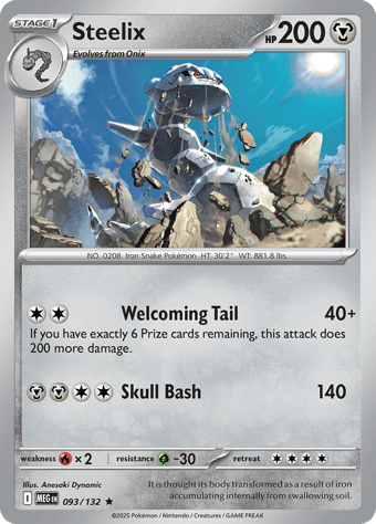 Steelix Mega Evolution Pokemon Card