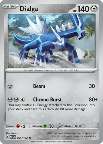 Dialga Mega Evolution Pokemon Card