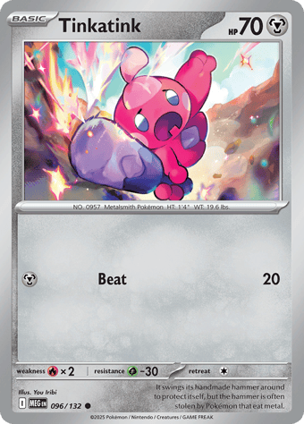 Tinkatink Mega Evolution Pokemon Card