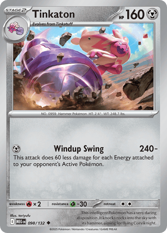 Tinkaton Mega Evolution Pokemon Card