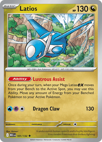 Latios Mega Evolution Pokemon Card