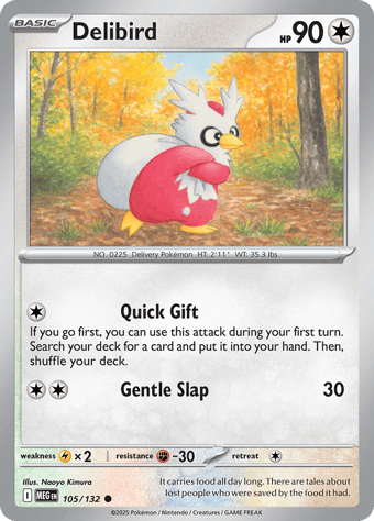 Delibird Mega Evolution Pokemon Card