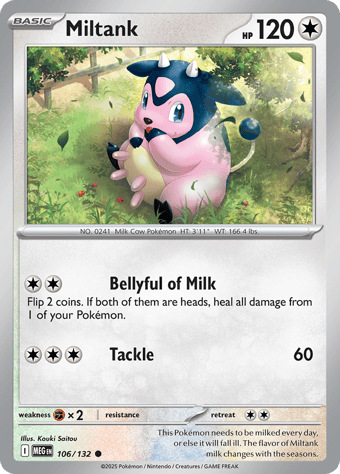 Miltank Mega Evolution Pokemon Card