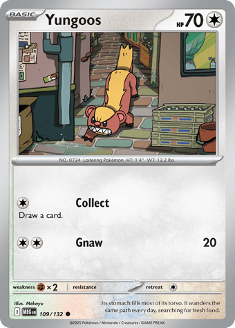 Yungoos Mega Evolution Pokemon Card