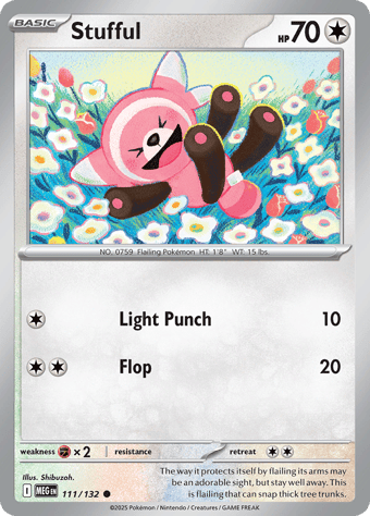 Stufful Mega Evolution Pokemon Card