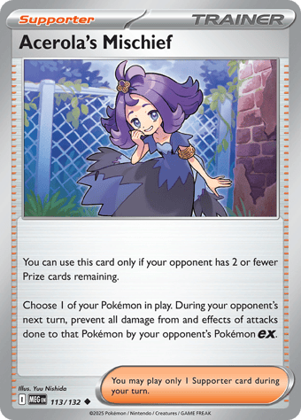 Acerola's Mischief Mega Evolution Pokemon Card
