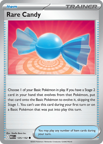 Rare Candy Mega Evolution Pokemon Card
