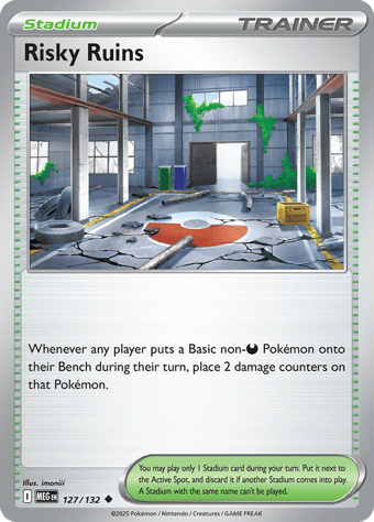 Risky Ruins Mega Evolution Pokemon Card